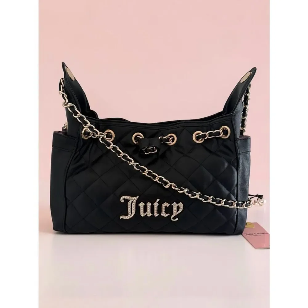 Juicy Couture Black Fashion Icon Large Bucket Bag